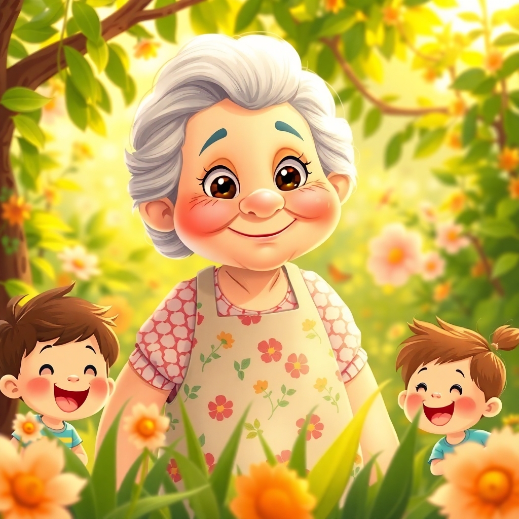 Nel paese colorato, l'anziana Lina, sola con giardino spoglio, parla ai semi. Emma, una bambina, l'aiuta e altri bambini si uniscono, portando vita al giardino. A Pasqua, lo decorano con fiori di carta e sorprese. Lina si commuove e i semi germogliano, riempiendo il giardino di fiori veri, simbolo dell'amore condiviso. Il giardino diventa il cuore del paese, pieno di giochi e nuova vita. La Pasqua, celebrata con il cuore, diventa la festa più bella.